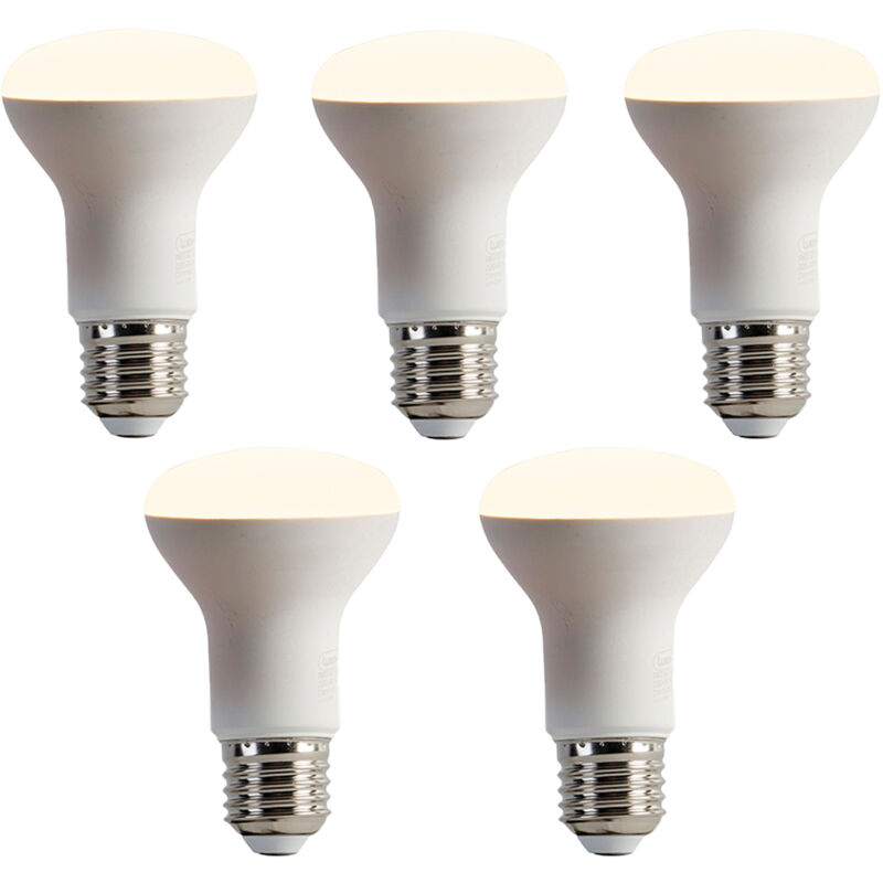 foto del prodotto set di 5 lampadine led dimmerabili e27 r63 6,2w 520lm 2700k luedd