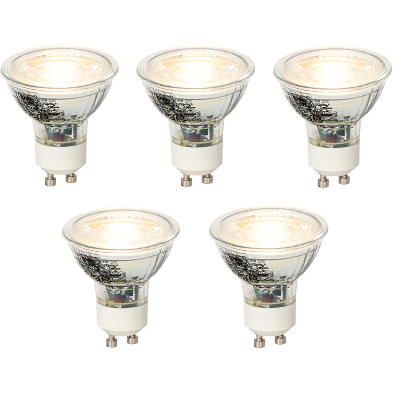foto del prodotto set di 5 lampadine led dimmerabili gu10 4w 300lm 2700k luedd