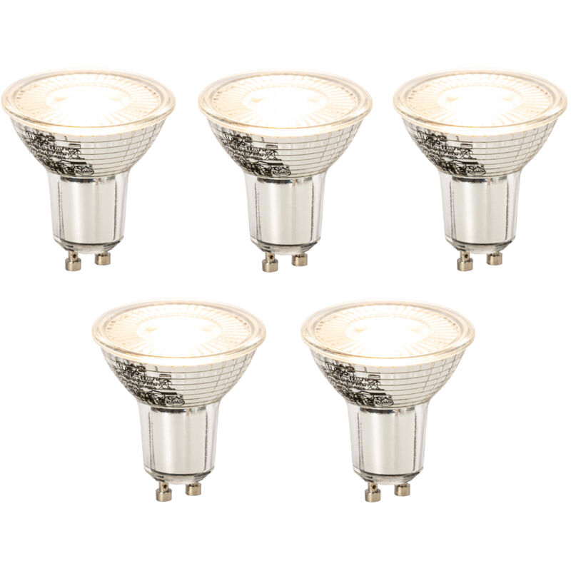 foto del prodotto set di 5 lampadine led dimmerabili gu10 8w 650lm 2700k luedd