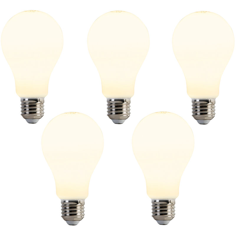 foto del prodotto set di 5 lampadine led e27 a67 opale 8w 900lm 2700k luedd