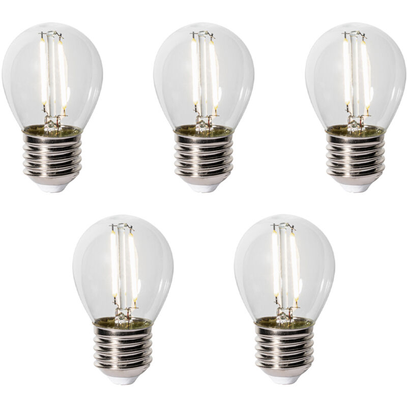 immagine 0 del prodotto set di 5 lampadine led e27 p45 sensore crepuscolare 3w 250 lm 3000k luedd