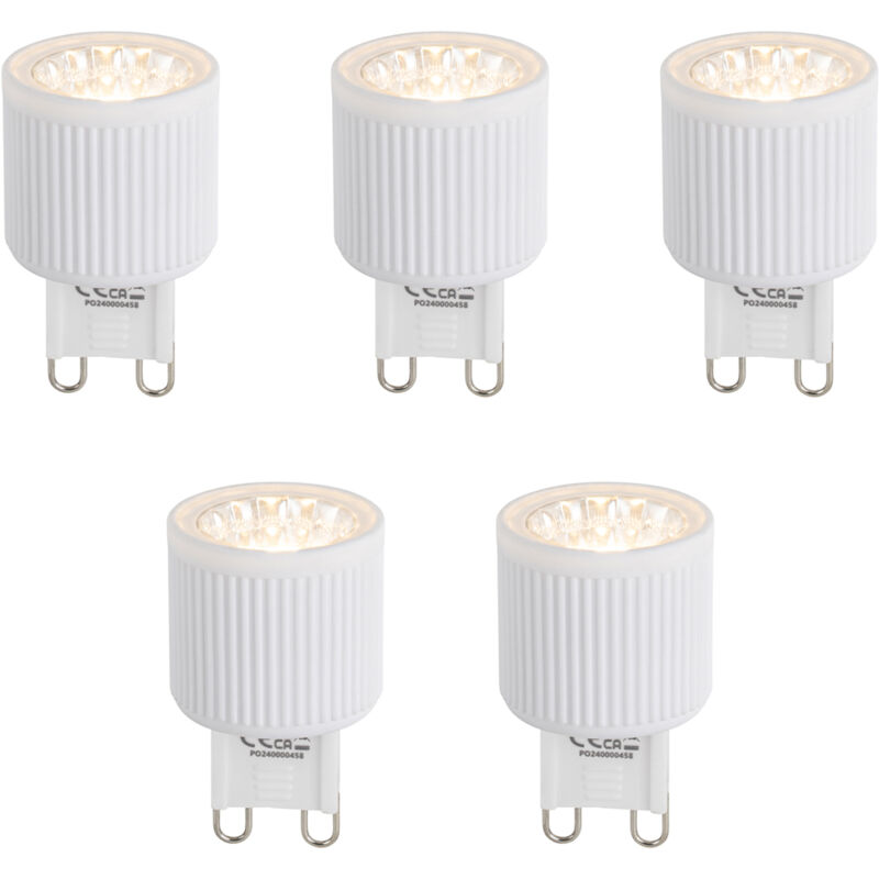 foto del prodotto set di 5 lampadine led g9 24 mm 3w 300lm 2700k luedd
