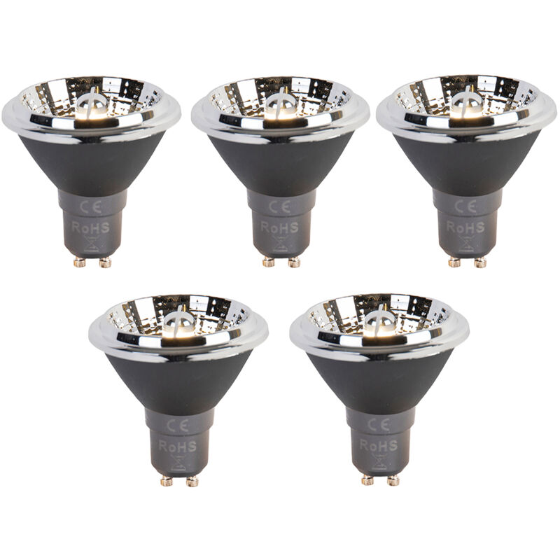 foto del prodotto set di 5 lampadine led gu10 a 3 step dim to warm ar70 6w 320lm 2000 3000k luedd