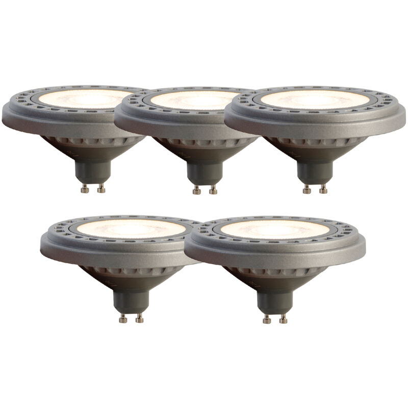 foto del prodotto set di 5 lampadine led gu10 ar111 8w 750 lm 3000k luedd