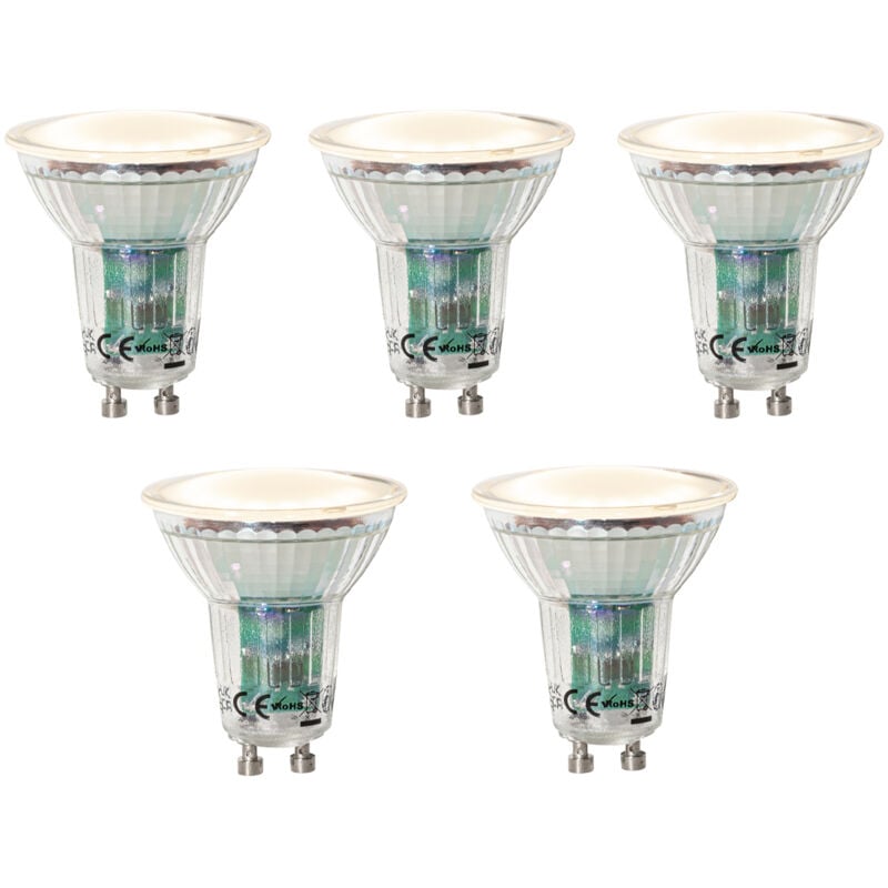 foto del prodotto set di 5 lampadine led gu10 con sensore crepuscolare 3w 200 lm 2700k luedd