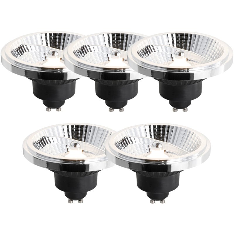 foto del prodotto set di 5 lampadine led gu10 dimmerabili 111mm 10,5w 770lm 3000k luedd