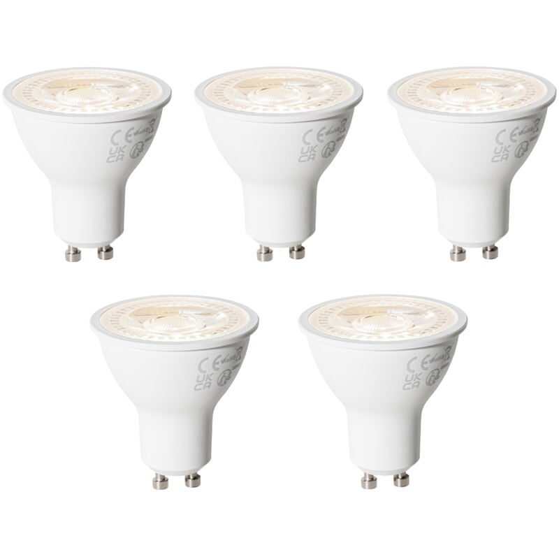 foto del prodotto set di 5 lampadine led gu10 dimmerabili 6w 450 lm 3000k luedd