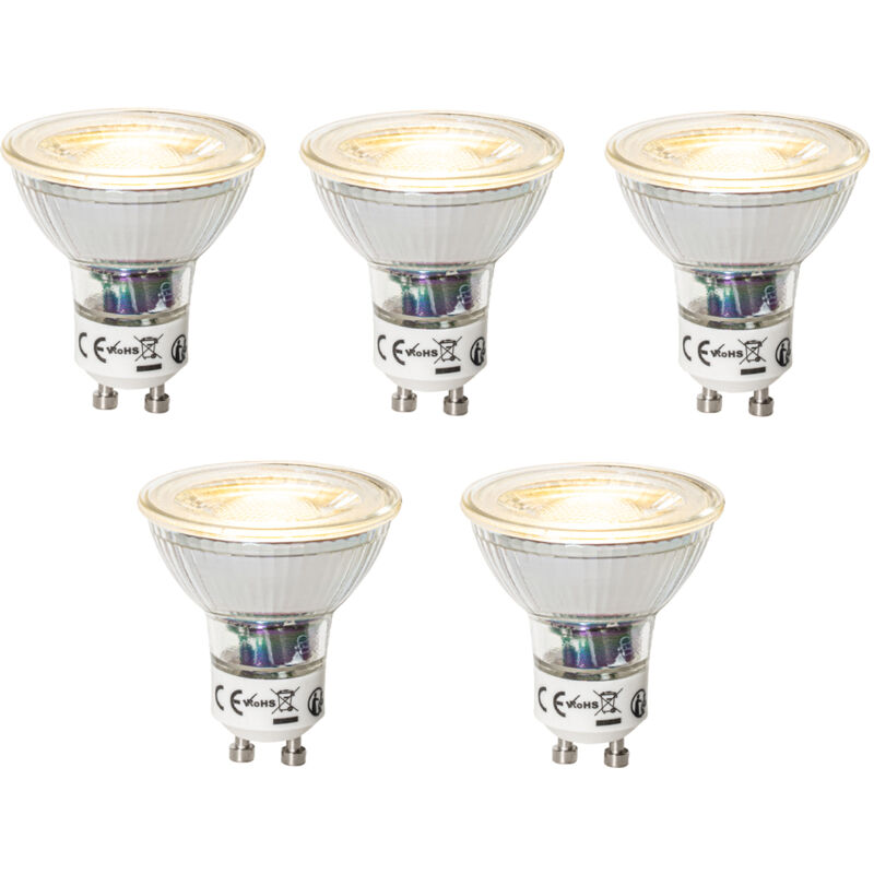 foto del prodotto set di 5 lampadine led gu10 dimmerabili 7w 600 lm 2700k luedd