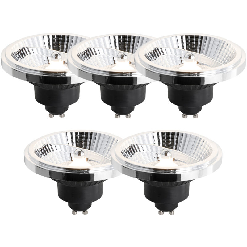 foto del prodotto set di 5 lampadine led gu10 dimmerabili a 3 livelli 111mm 10.5w 770lm 3000k luedd