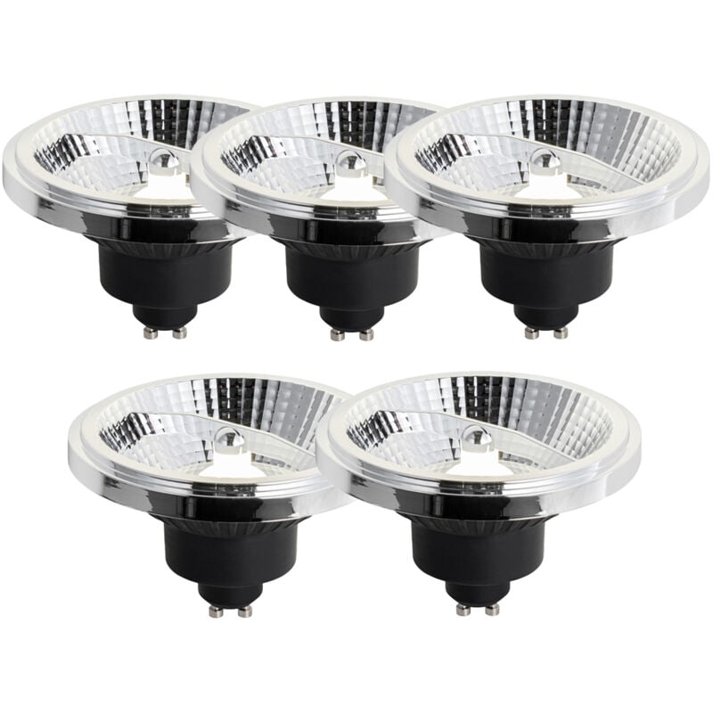 foto del prodotto set di 5 lampadine led gu10 dimmerabili a 3 livelli 111mm 10,5w 770lm 4000k luedd