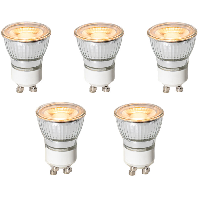 foto del prodotto set di 5 lampadine led gu10 dimmerabili a 3 livelli 35mm 4w 200 lm 2200k luedd
