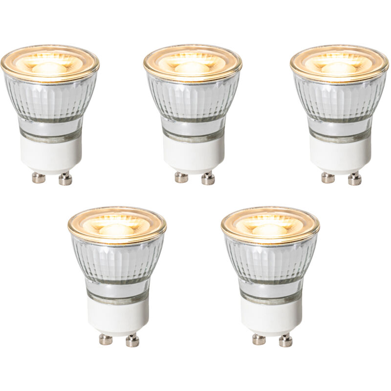 foto del prodotto set di 5 lampadine led gu10 dimmerabili a 3 livelli 35mm 4w 220 lm 2700k luedd