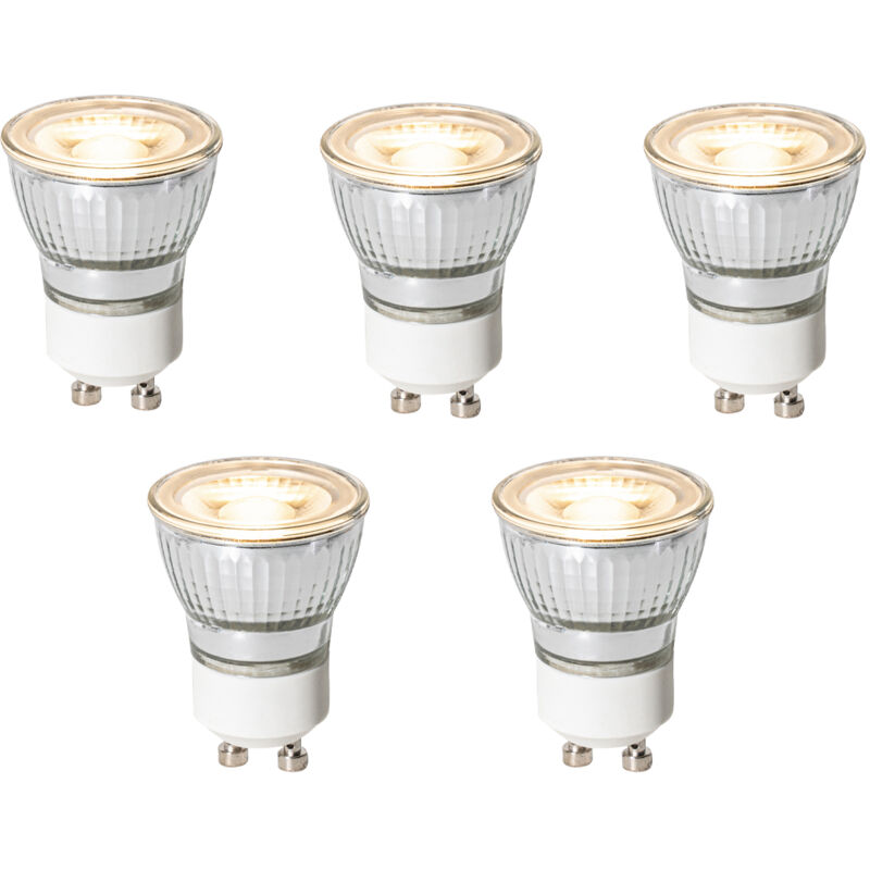foto del prodotto set di 5 lampadine led gu10 dimmerabili a 3 livelli 35mm 4w 220 lm 3000k luedd