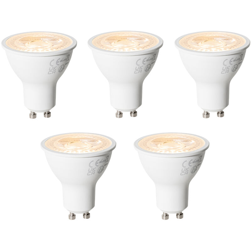 foto del prodotto set di 5 lampadine led gu10 dimmerabili a 3 livelli 6w 430 lm 2000 6000k luedd
