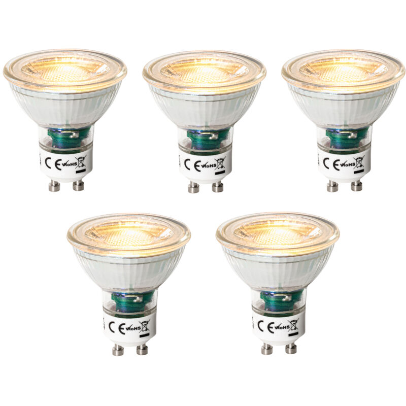 foto del prodotto set di 5 lampadine led gu10 dimmerabili a 3 livelli 6w 460 lm 2000 6000k luedd