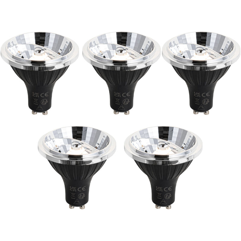 foto del prodotto set di 5 lampadine led gu10 dimmerabili a 3 livelli 70mm 6,5w 600lm 3000k luedd