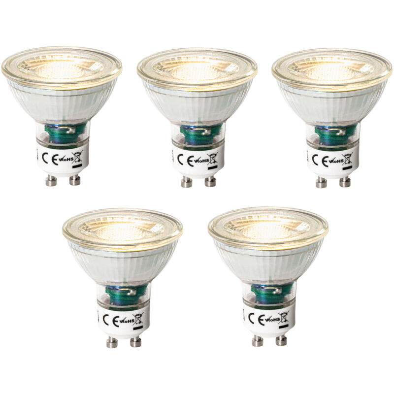 foto del prodotto set di 5 lampadine led gu10 dimmerabili a 3 livelli 7w 600 lm 2700k luedd