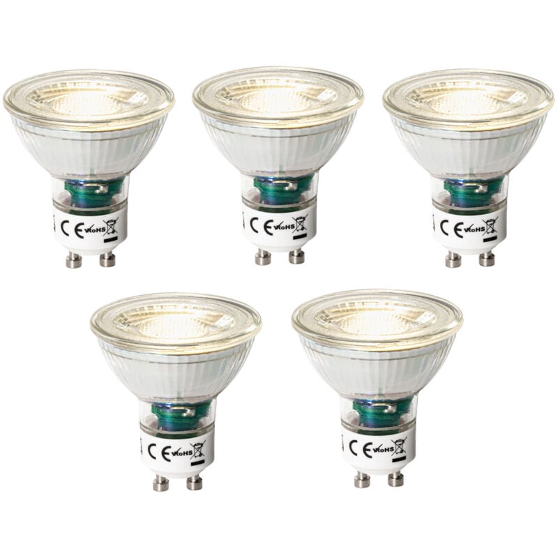 foto del prodotto set di 5 lampadine led gu10 dimmerabili a 3 livelli 7w 600 lm 3000k luedd