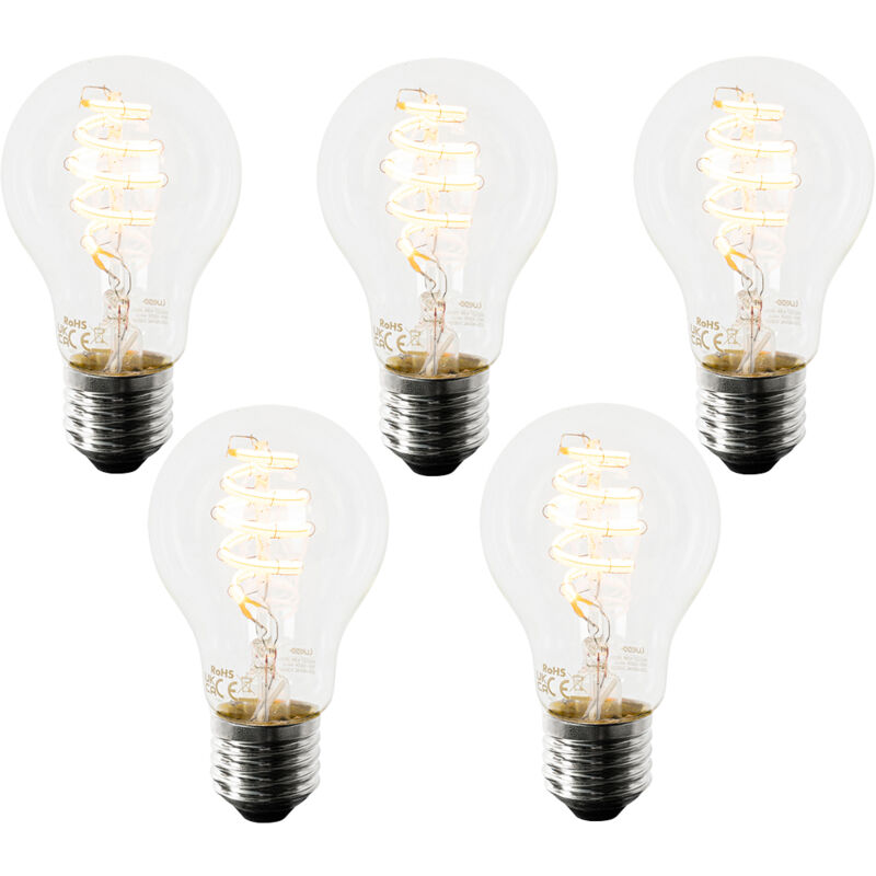 foto del prodotto set di 5 lampadine led smart e27 a60 4.9w 380lm 2700k luedd