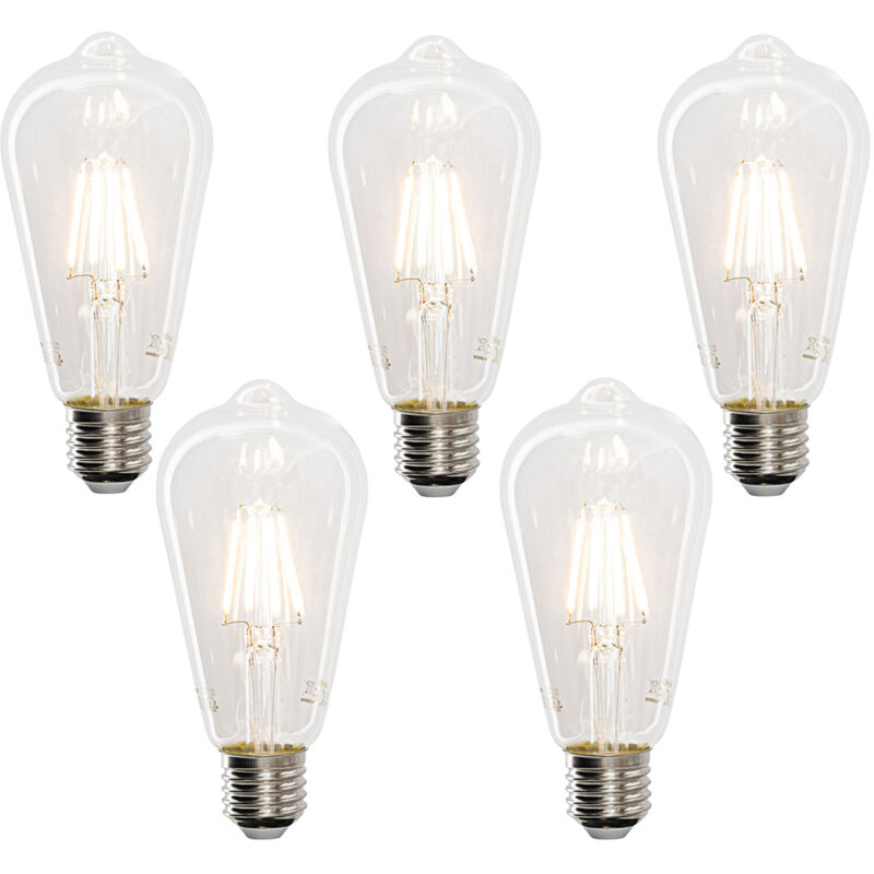 foto del prodotto set di 5 lampadine led smart e27 st64 4.5w 470 lm 1800 4000k luedd