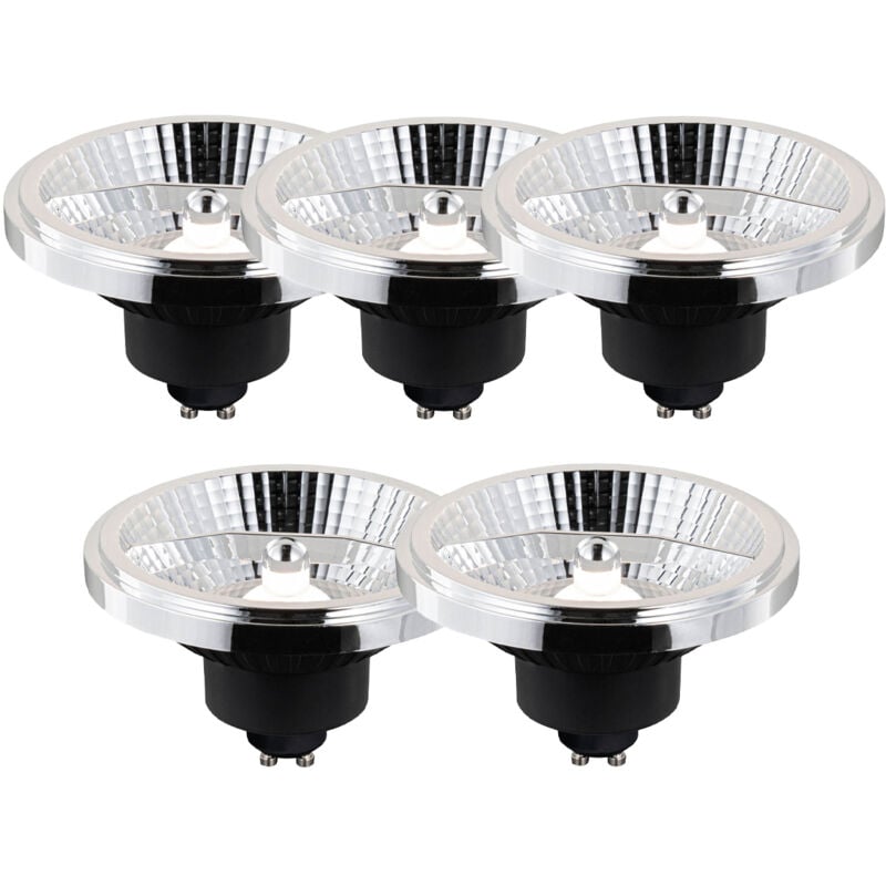foto del prodotto set di 5 lampadine led smart gu10 dimmerabili ar111 10w 800 lm 2200 6500k luedd