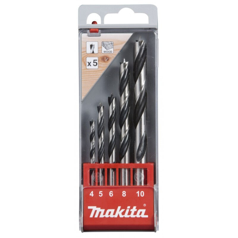 foto del prodotto set di 5 punte cilindriche per legno makita d 57211