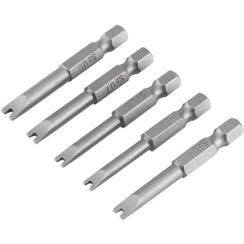 foto del prodotto set di 5 punte per cacciavite in lega di acciaio s2 da 50 mm di lunghezza, gambo esagonale da 1 4, set di punte per cacciavite magnetico a forma di