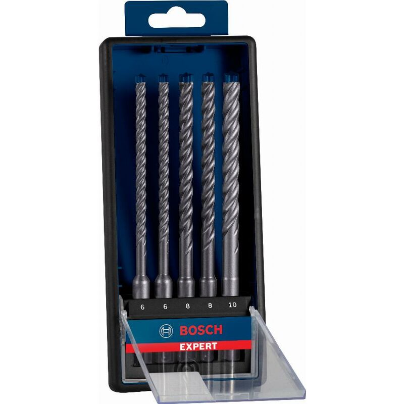 foto del prodotto set di 5 punte per calcestruzzo bosch sds plus 7x expert 6 6 8 8 10 mm 2608900198