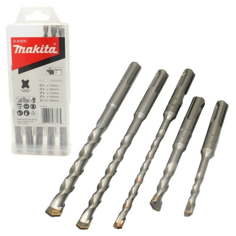 foto del prodotto set di 5 punte sds plus 2 taglienti gamma economica makita d 61678