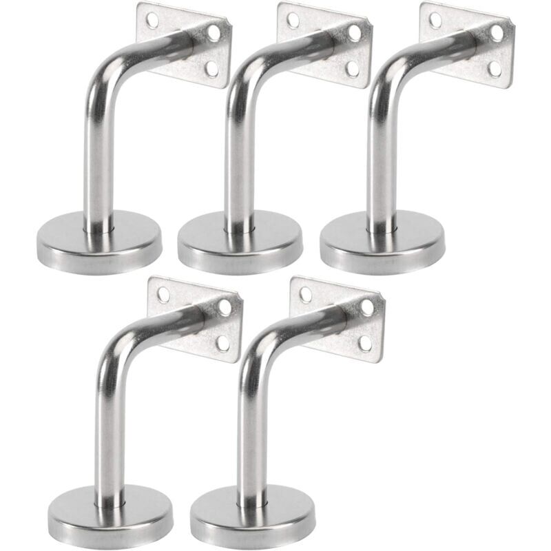 foto del prodotto set di 5 staffe per corrimano in acciaio inossidabile staffe per corrimano montate a parete per scale interne ed esterne, corrimano per scale in