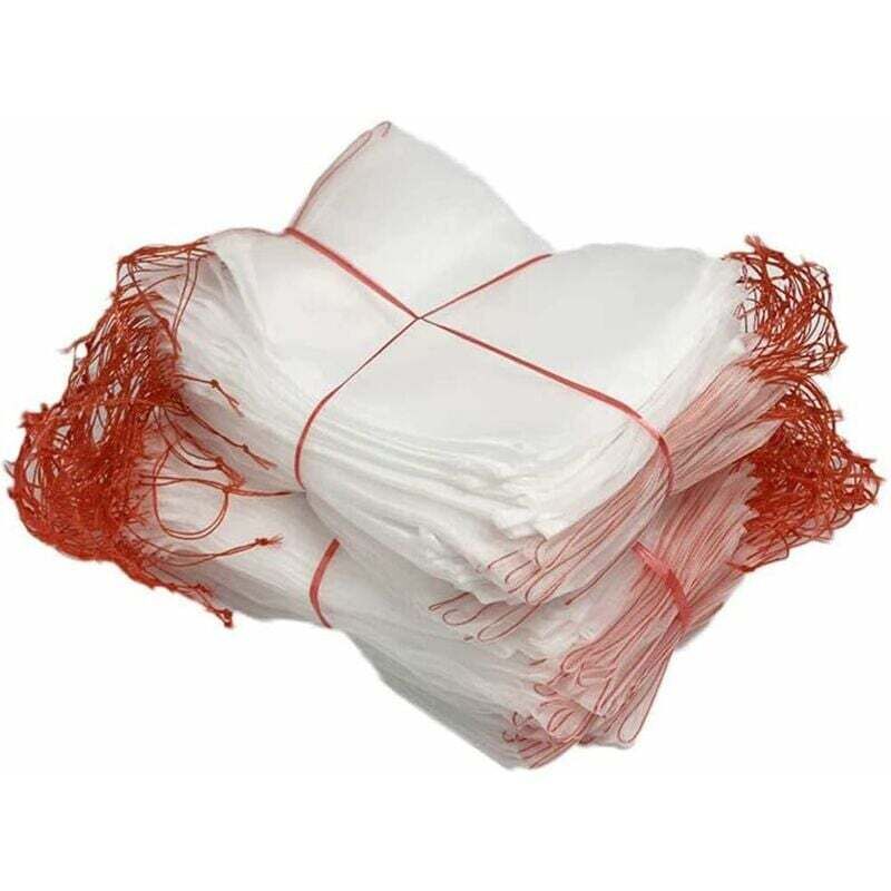 foto del prodotto set di 50 sacchi a rete anti-insetti, rete protettiva da giardino in nylon, sacco riutilizzabile per la protezione di frutta e piante, sacco per uva