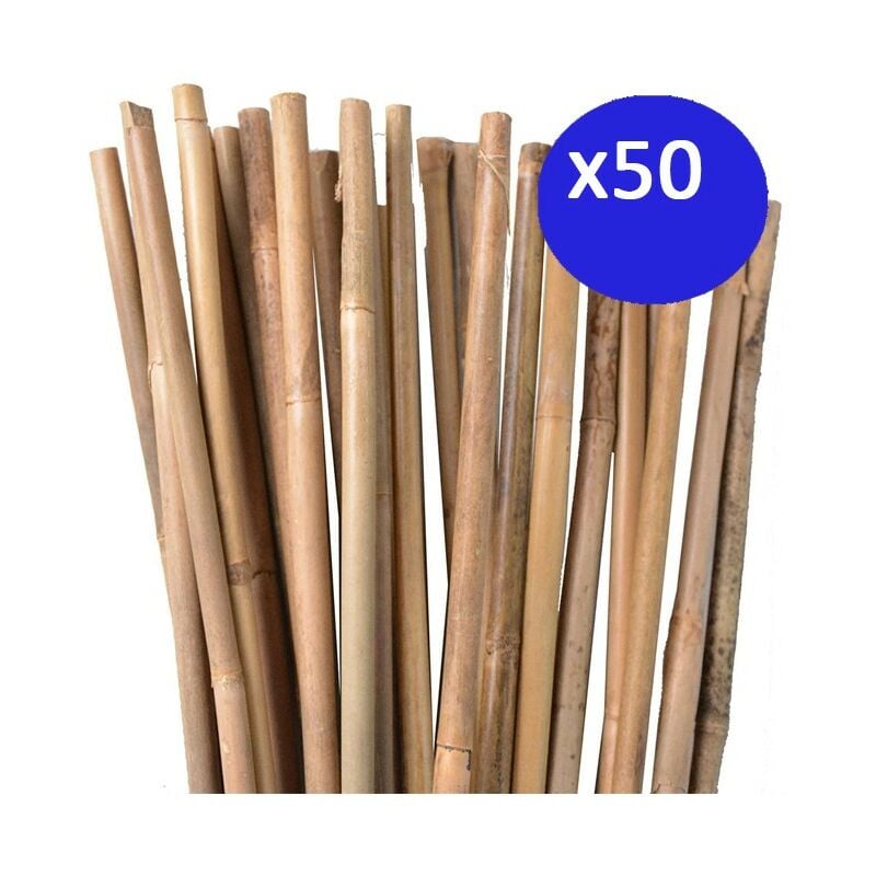 foto del prodotto set di 50 tutori in bamb per piante 100 cm 8 10 mm canne di bamb , supporti per ortaggi, pomodori, alberi e giardinaggio
