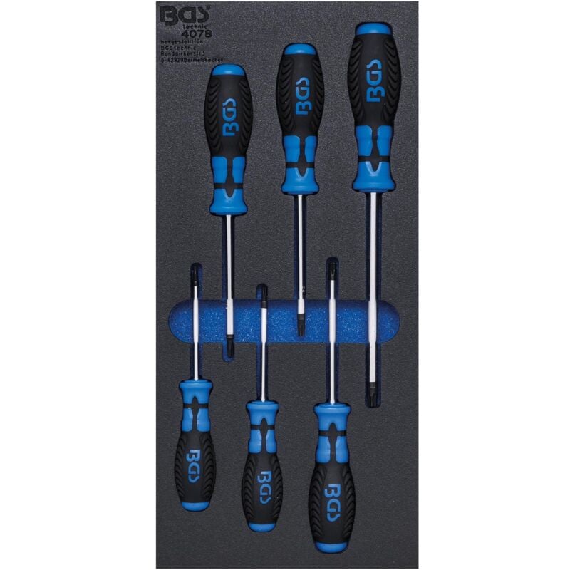foto del prodotto set di 6 cacciaviti bgs technic torx, 1/3 completo
