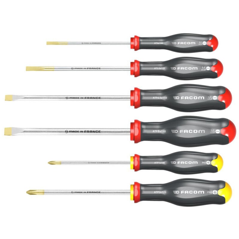 foto del prodotto set di 6 cacciaviti facom protwist - atp.j6pb