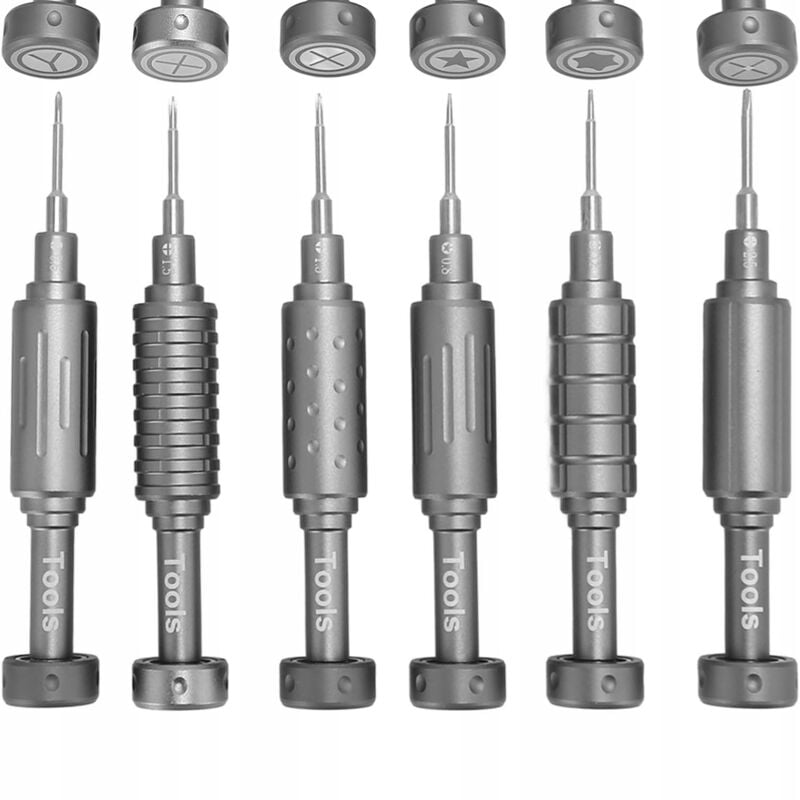 foto del prodotto set di 6 cacciaviti magnetici di precisione per riparare telefoni, orologi, tablet