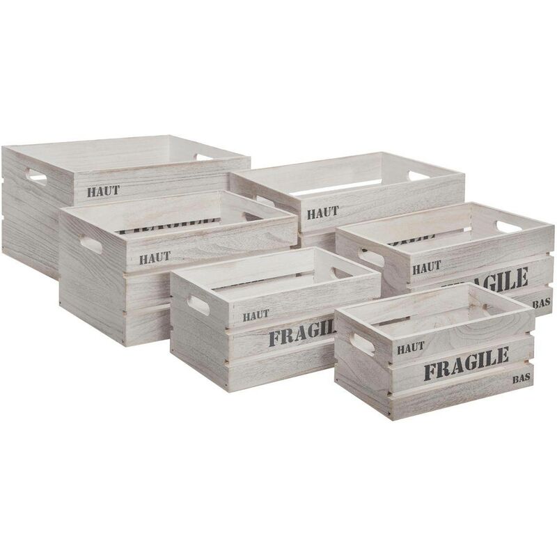 foto del prodotto set di 6 cassette jour grigie atmosphera cr ateur d'int rieur