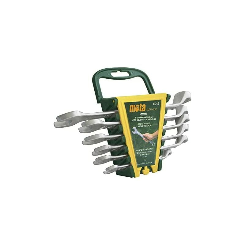 foto del prodotto set di 6 chiavi combinate da 8 a 17 mm cremagliera e946