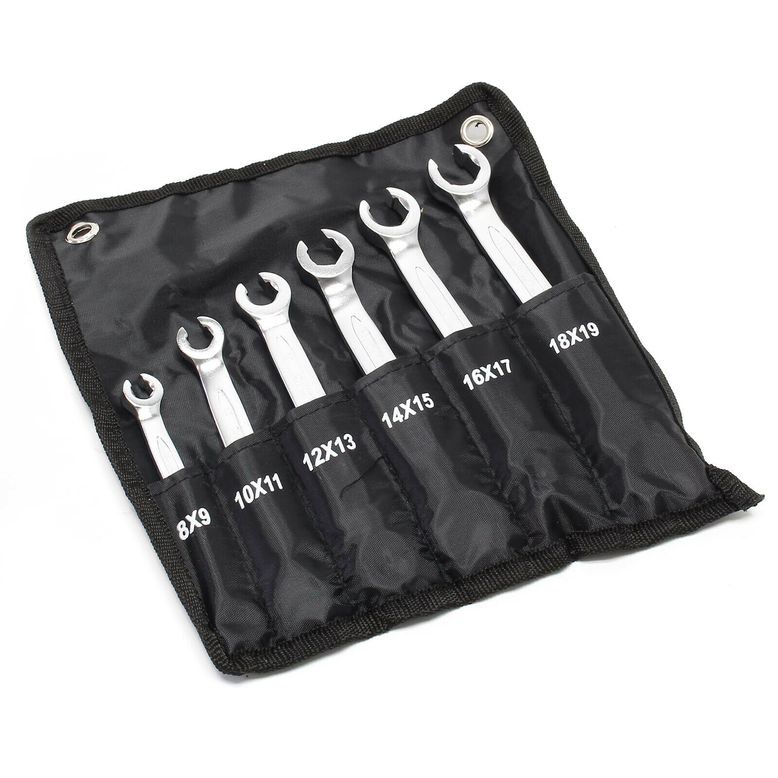 foto del prodotto set di 6 chiavi per tubi freno chiave per tubo freno ad anello piatto 8-19 mm 16 0002265