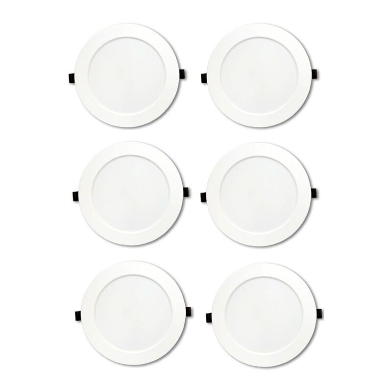 foto del prodotto set di 6 faretti da incasso a led, extra piatti, faretti da incasso rotondi piatti