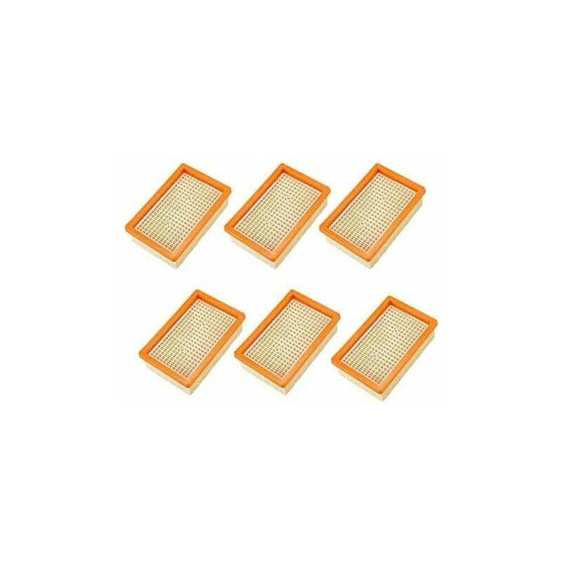 foto del prodotto set di 6 filtri per aspirapolvere karcher mv4 mv5 mv6 wd4 wd5 wd6, ricambi per filtro epatico