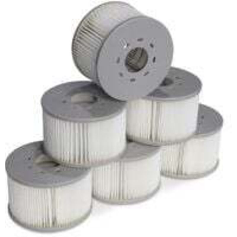 foto del prodotto set di 6 filtri per spa gonfiabili mspa v2. 106cm 6 cartucce filtro di ricambio per spa gonfiabile mspa