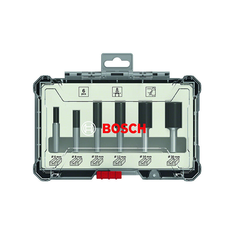 immagine 0 del prodotto set di 6 frese dritte con codolo da 8 mm 12 16 20 mm bosch 2607017466