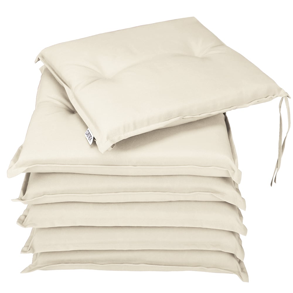 foto del prodotto set di 6 imbottiture per sedia beige 43x39x5cm