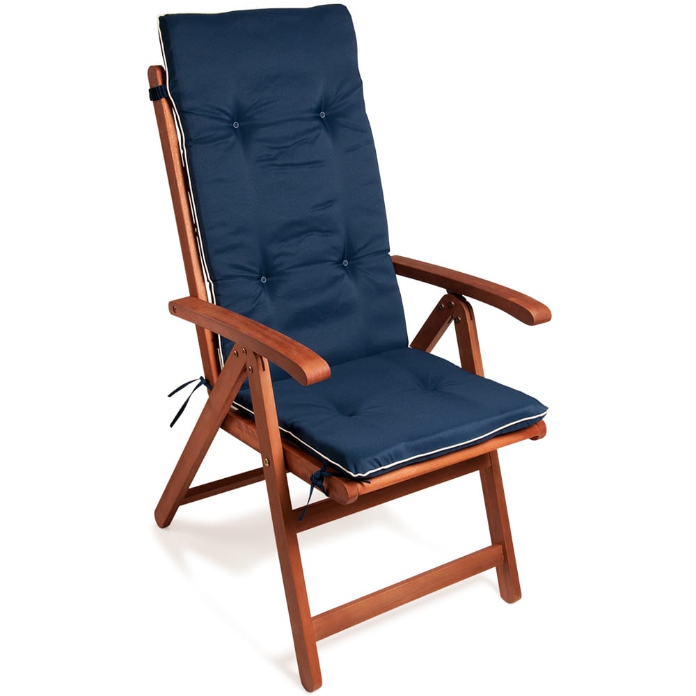 foto del prodotto set di 6 imbottiture per sedia blu