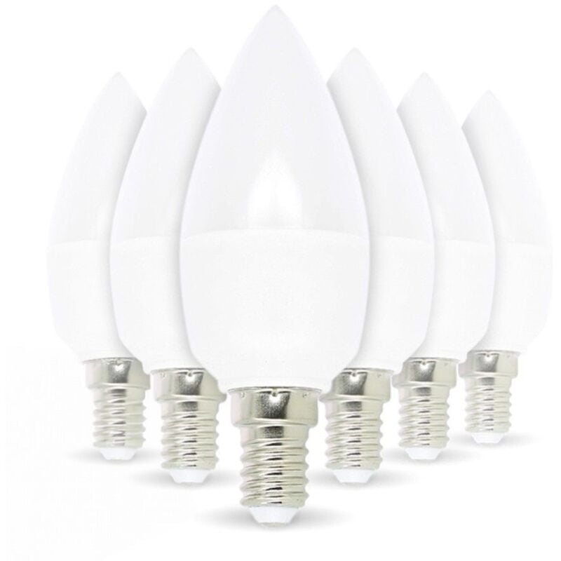 foto del prodotto set di 6 lampadine a led e14 5,5 w eq 40 w bianco naturale