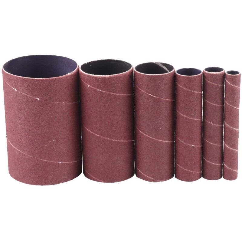 foto del prodotto set di 6 manicotti abrasivi da 115 mm, grana 120 12 20 25 38 55 80 mm ymyny