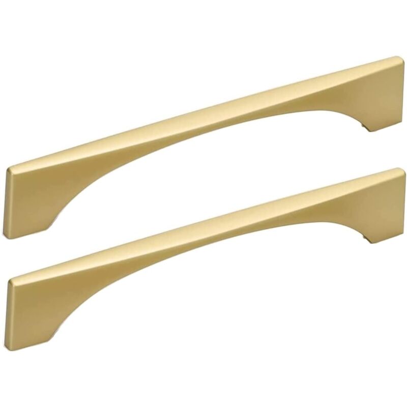 foto del prodotto set di 6 maniglie per mobili da cucina in oro, maniglie per mobili, maniglie per cassetti in ottone, maniglie per mobili in ottone, distanza dal