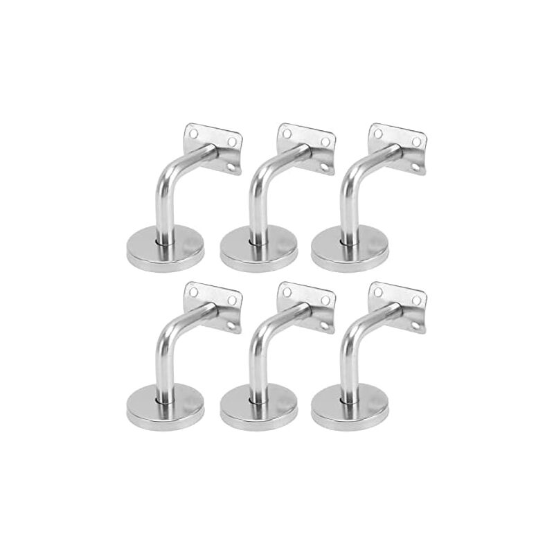 foto del prodotto set di 6 supporti per corrimano in acciaio inossidabile supporti per corrimano a parete per scale interne ed esterne, ringhiera per scale in legno,