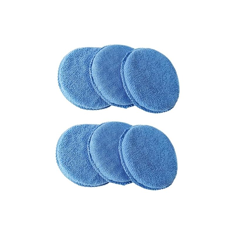 foto del prodotto set di 6 tamponi in microfibra per la cura dell auto, per la pulizia e la lucidatura di dettagli fini.