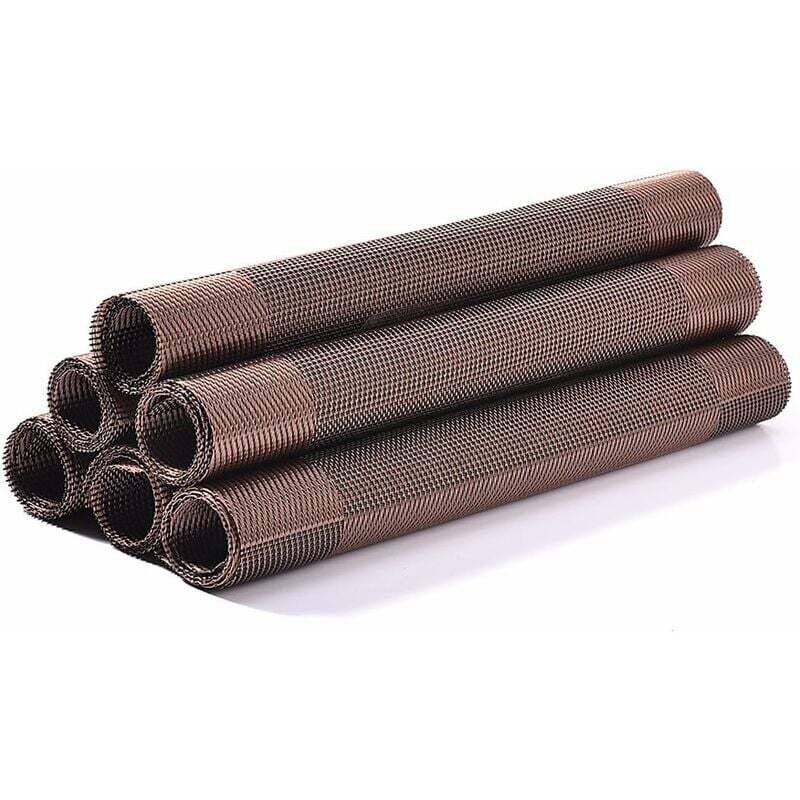 foto del prodotto set di 6 tovagliette in pvc lavabili antiscivolo ecologiche, 30 x 45 cm, marrone lablanc
